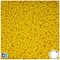 BeadTin Bright Yellow Opaque 3mm Round Plastic Craft Beads (1oz)